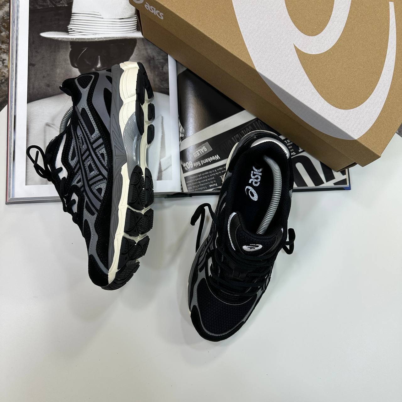 Asics Gel-NYC "Grey/Black" Trainers Men's Reps Sale UK Best Quality AAA Replica