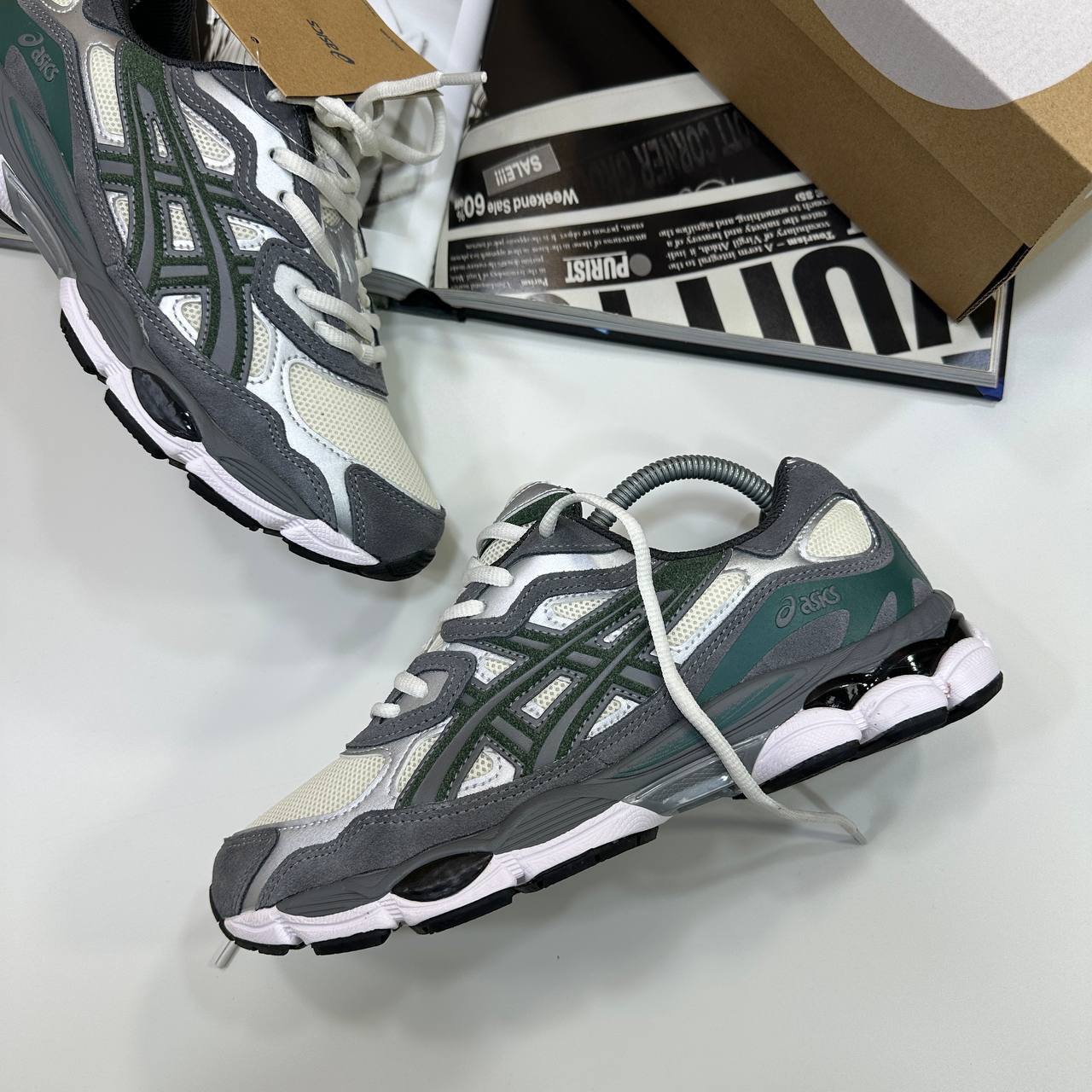 Asics Gel-NYC "Cream Steel Grey" Trainers Men's Reps Sale UK Best Quality AAA Replica