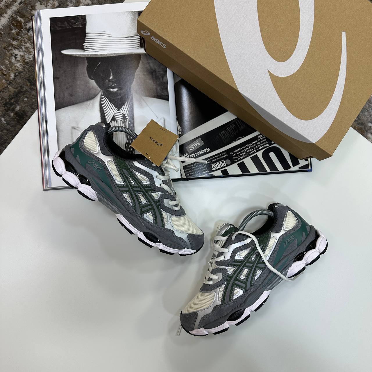 Asics Gel-NYC "Cream Steel Grey" Trainers Men's Reps Sale UK Best Quality AAA Replica