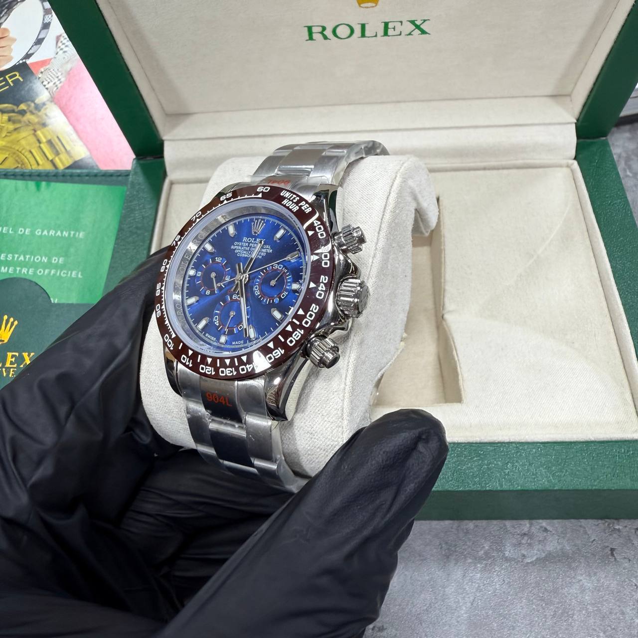 Rolex Daytona Cosmograph Watch Men's Reference 116509 Blue Dial Silver Bracelet Reps UK Best Quality AAA Replica