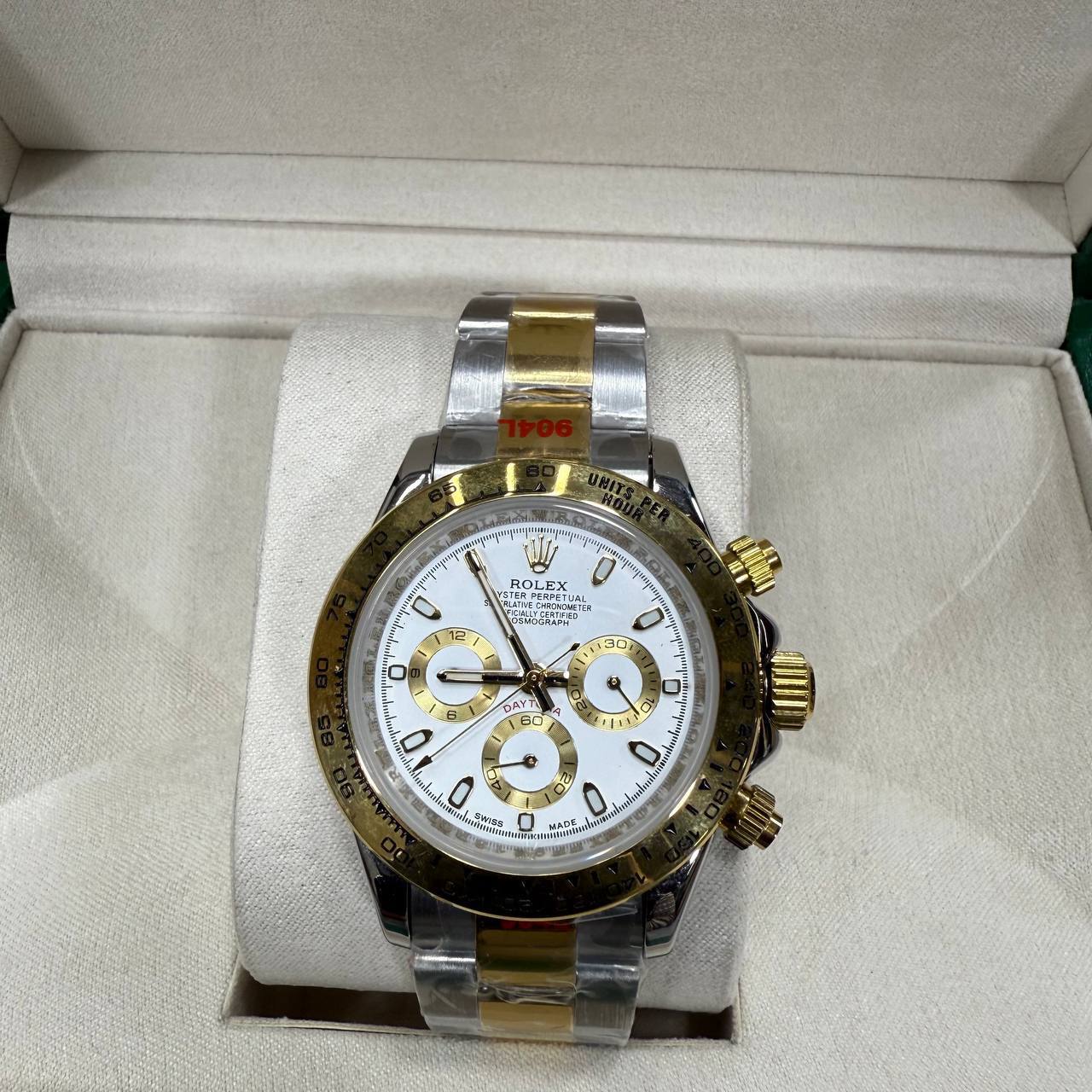 Rolex Cosmograph Daytona Men's Watch White Dial Two-Tone Oystersteel Bracelet Reps UK Best Quality AAA Replica