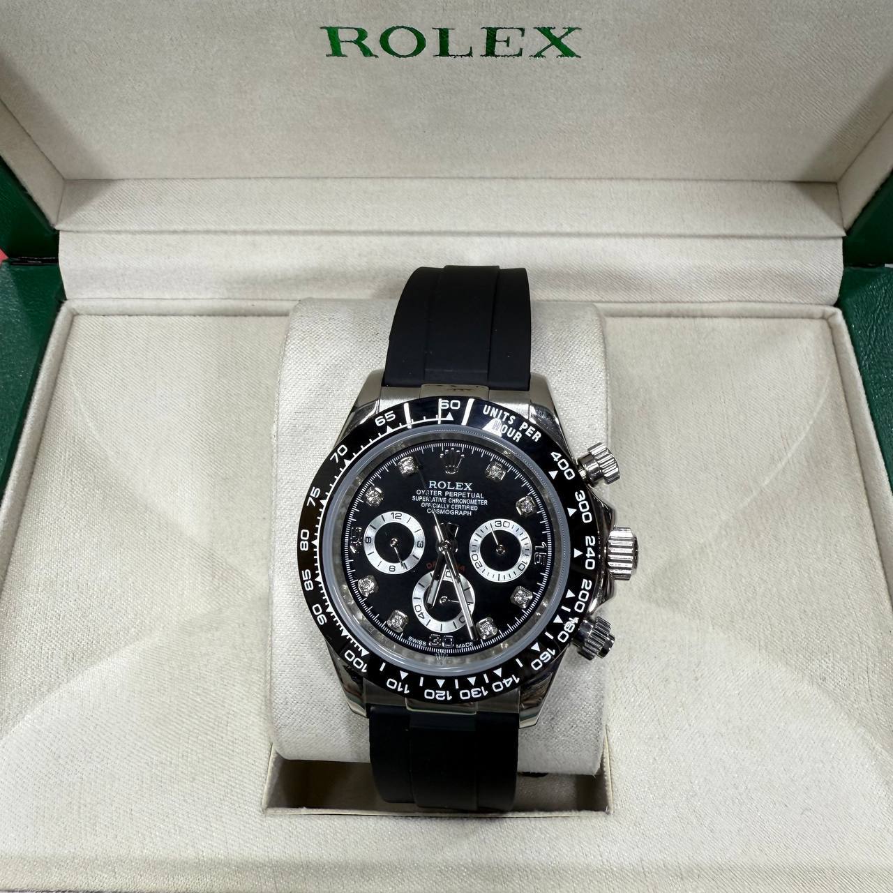 Rolex Cosmograph Daytona Men's Watch  Reference 116519LN White Gold Case & Black Dial Reps UK Best Quality AAA Replica