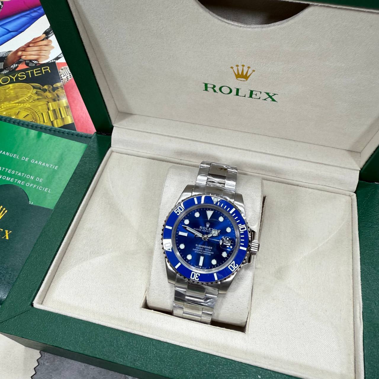 Rolex Submariner Date Men's Watch Reference 116619LB Vibrant Blue Dial & Bezel Oyster Bracelet Reps UK Best Quality AAA Replica