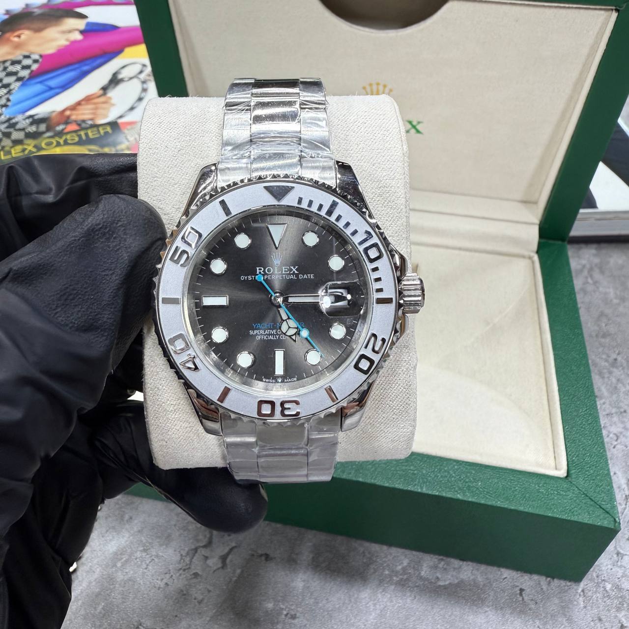 Rolex Yacht-Master Watch Men's Reference 126622 Platinum Bezel & Dark Rhodium Dial Reps UK Best Quality AAA Replica