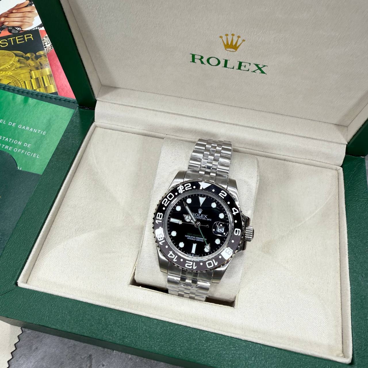 Rolex GMT-Master II Watch Men's Reference 126710GRNR Two-Color Cerachrom Grey/Black Ceramic & Black Dial Reps UK Best Quality AAA Replica