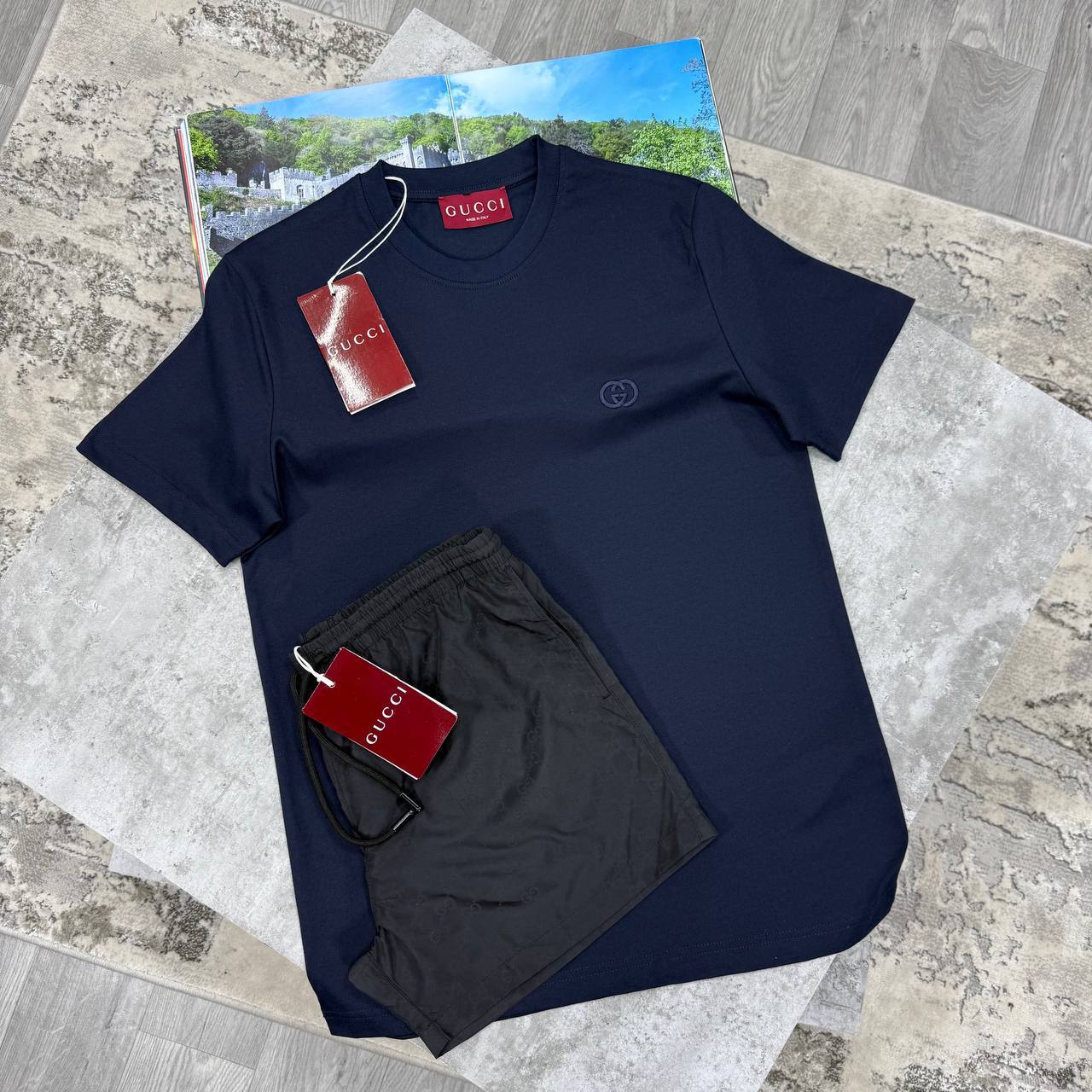 Gucci Interlocking G Men's T-Shirts & Shorts Set in Different Colors Reps UK Best Quality Sale AAA Replica
