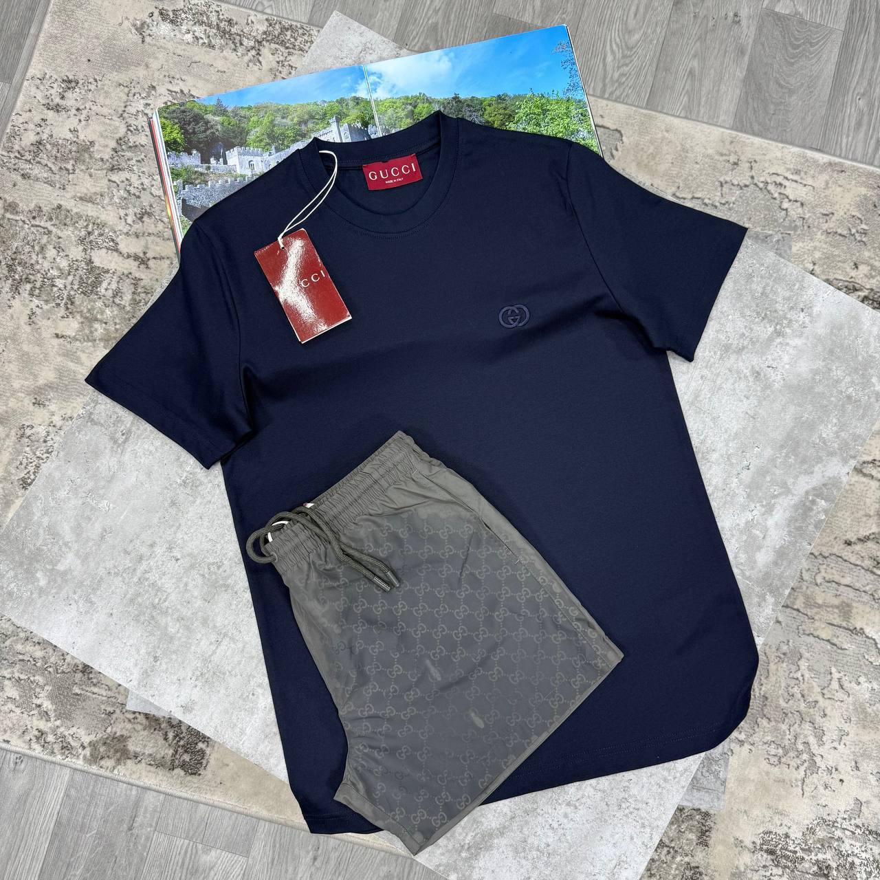 Gucci Interlocking G Men's T-Shirts & Shorts Set in Different Colors Reps UK Best Quality Sale AAA Replica