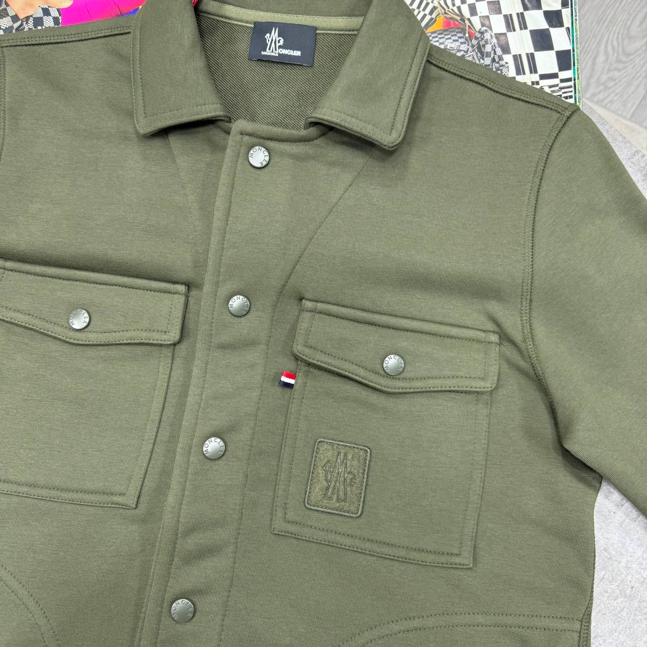 Moncler Double Pocket Collar Style Logo Men's Overshirts in Different Colors Reps UK Best Quality Sale AAA Replica