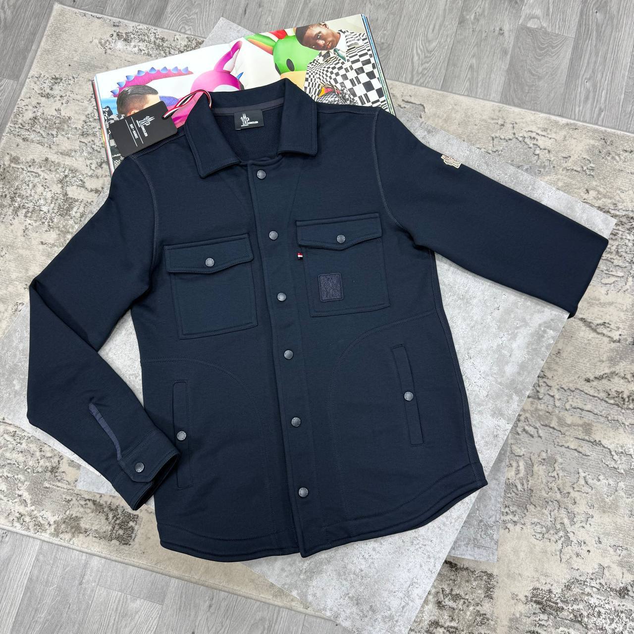 Moncler Double Pocket Collar Style Logo Men's Overshirts in Different Colors Reps UK Best Quality Sale AAA Replica
