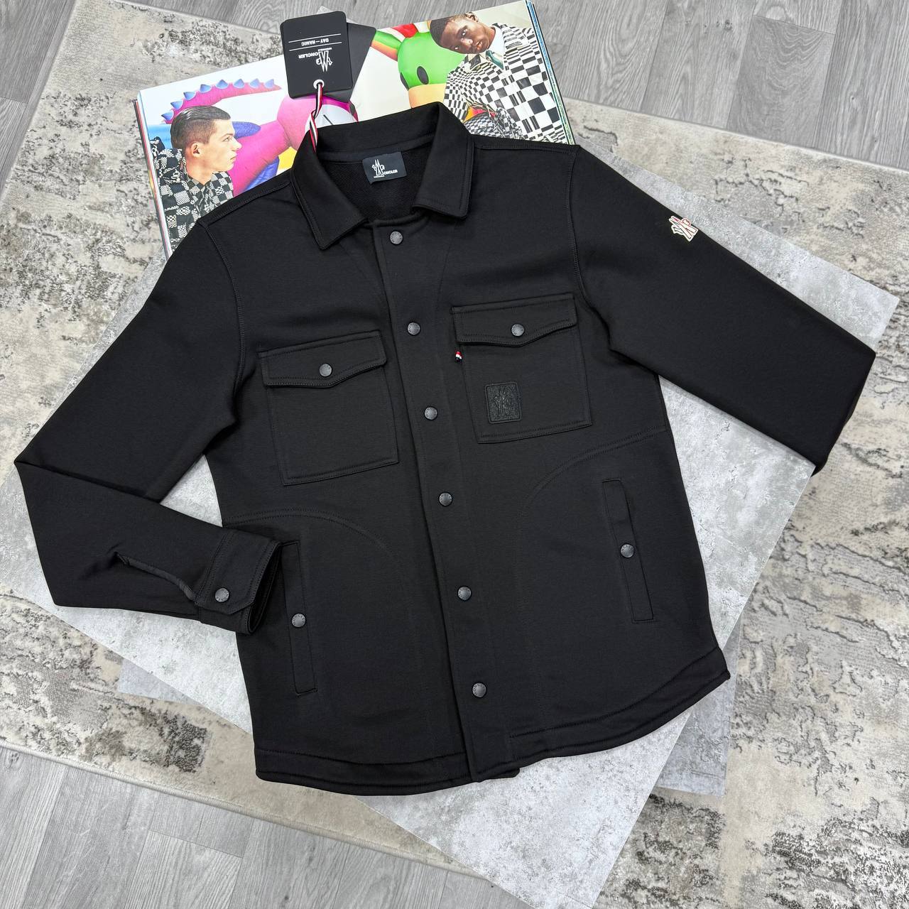 Moncler Double Pocket Collar Style Logo Men's Overshirts in Different Colors Reps UK Best Quality Sale AAA Replica