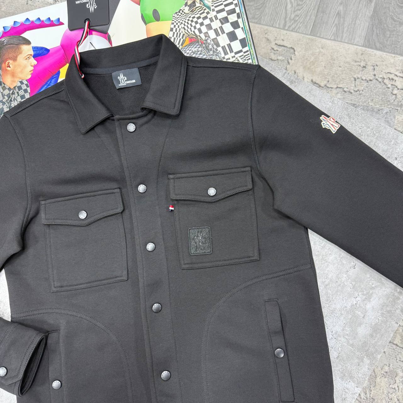 Moncler Double Pocket Collar Style Logo Men's Overshirts in Different Colors Reps UK Best Quality Sale AAA Replica