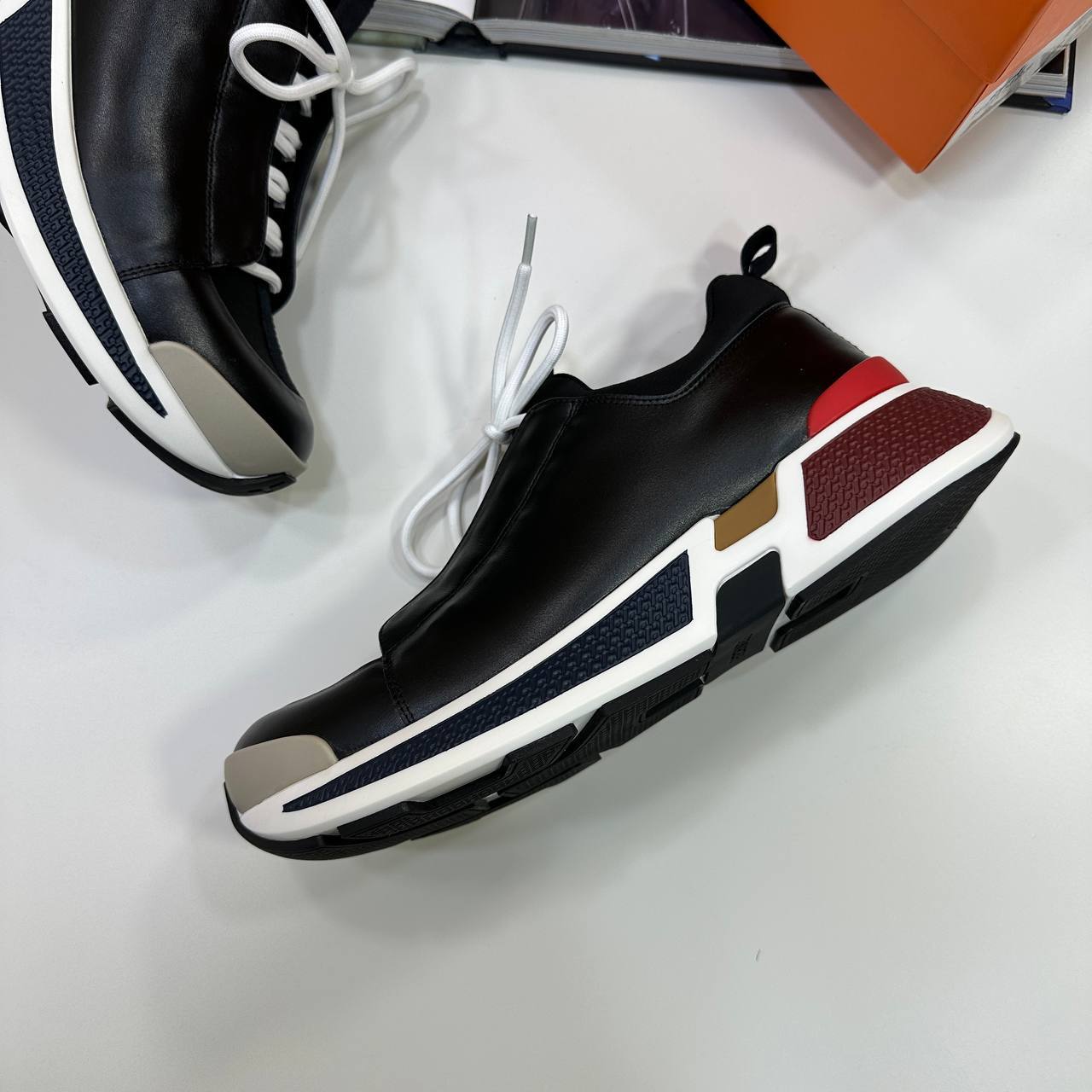 Hermes Just Sneakers Classic Men's in Black Color Reps Sale UK Best Quality AAA Replica