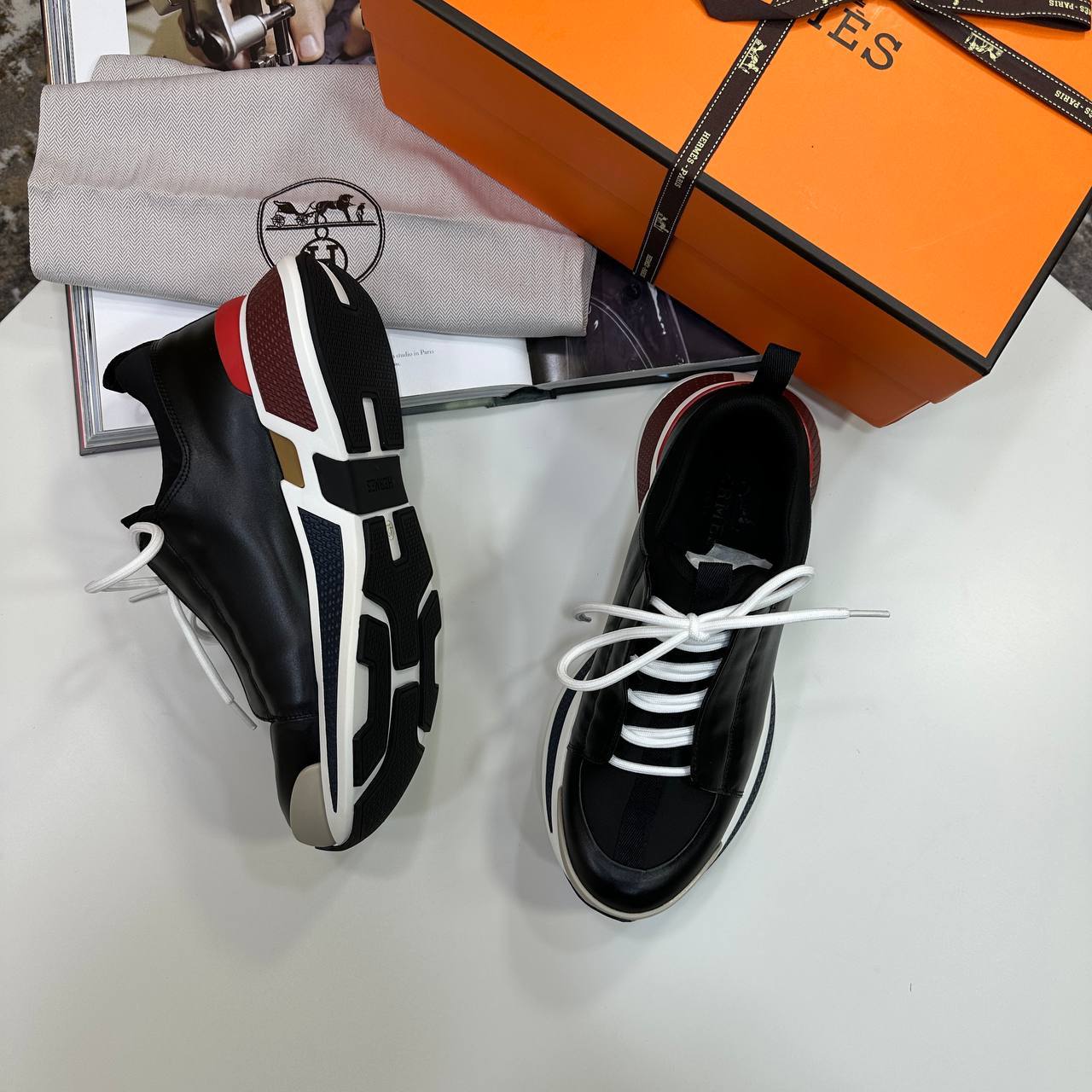Hermes Just Sneakers Classic Men's in Black Color Reps Sale UK Best Quality AAA Replica