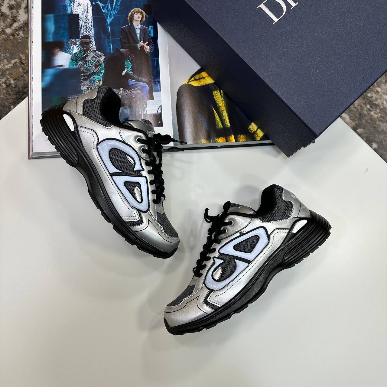 Dior B30 'Deep Gray Technical Mesh' Men's Trainers Reps Sale UK Best Quality AAA Replica