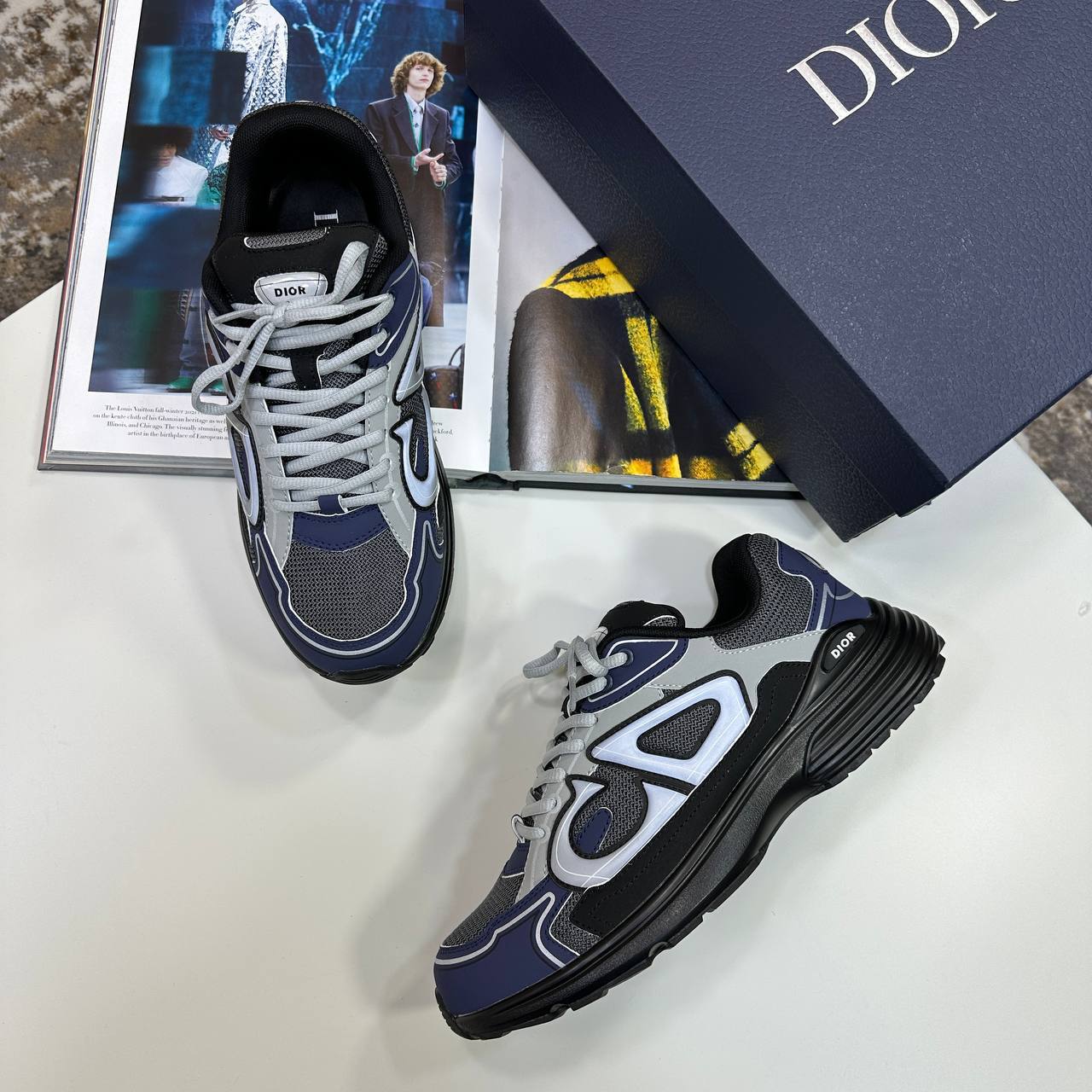 Dior B30 'Blue Black Grey' Men's Trainers Reps Sale UK Best Quality AAA Replica