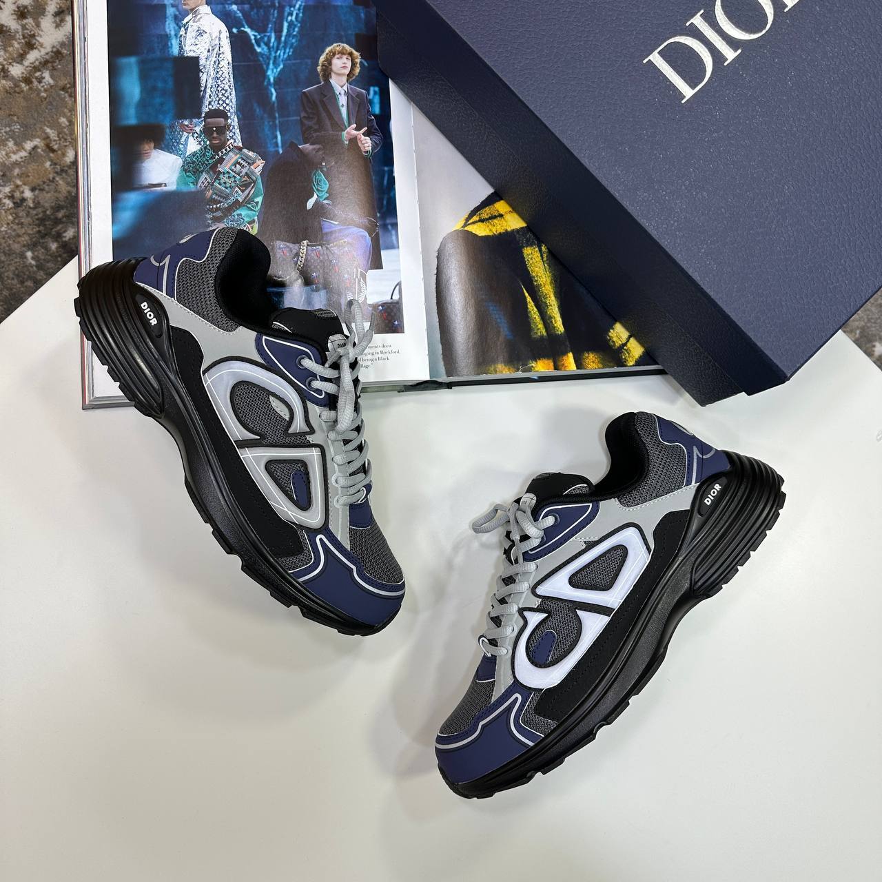 Dior B30 'Blue Black Grey' Men's Trainers Reps Sale UK Best Quality AAA Replica