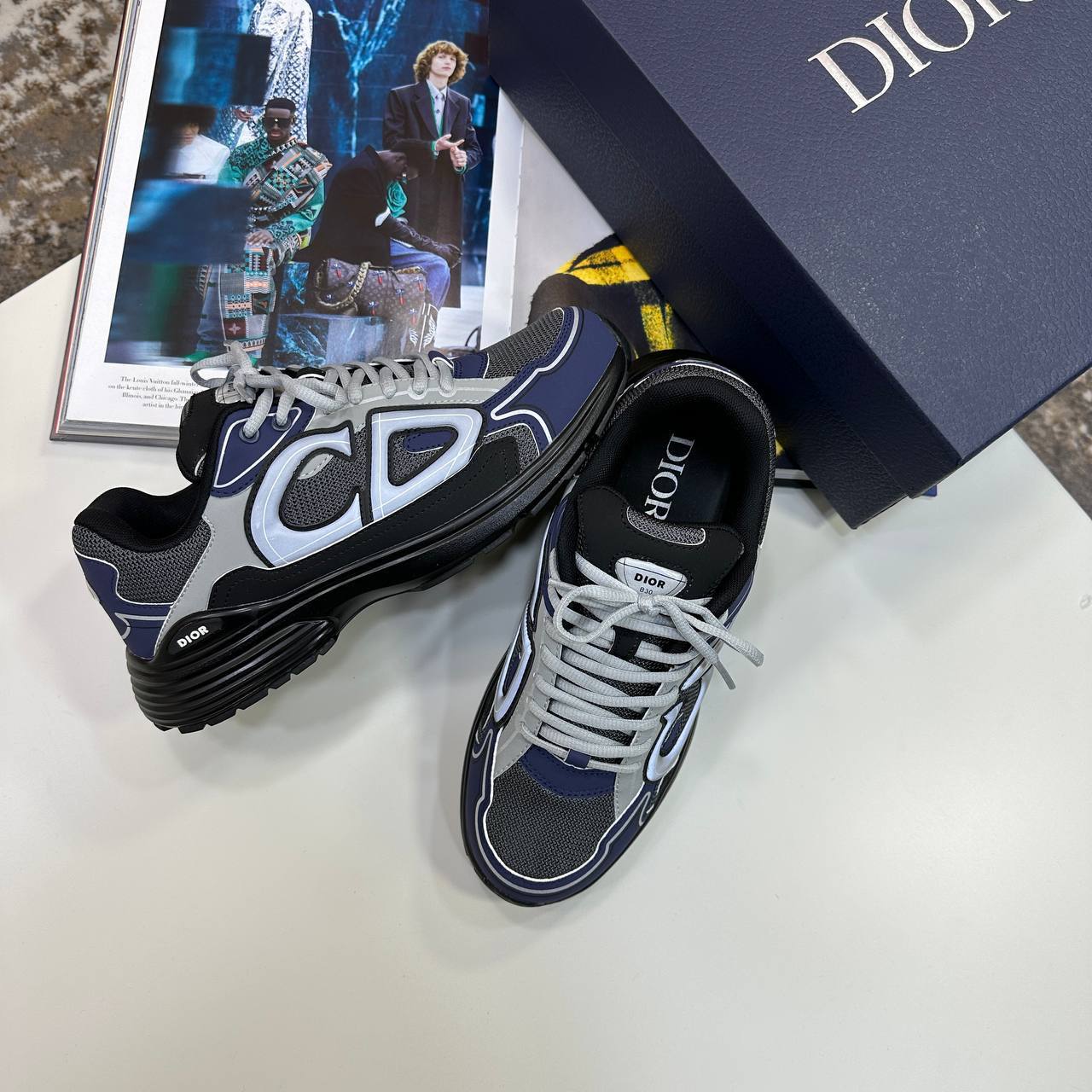 Dior B30 'Blue Black Grey' Men's Trainers Reps Sale UK Best Quality AAA Replica