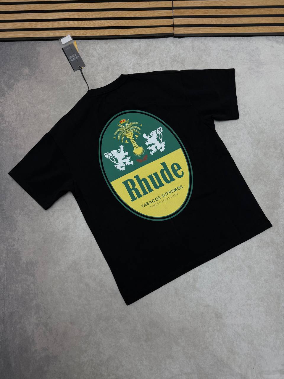 Rhude Tobacco Logo Print T-Shirts Men's Women's in 2 Colors Reps Sale UK Best Quality AAA Replica