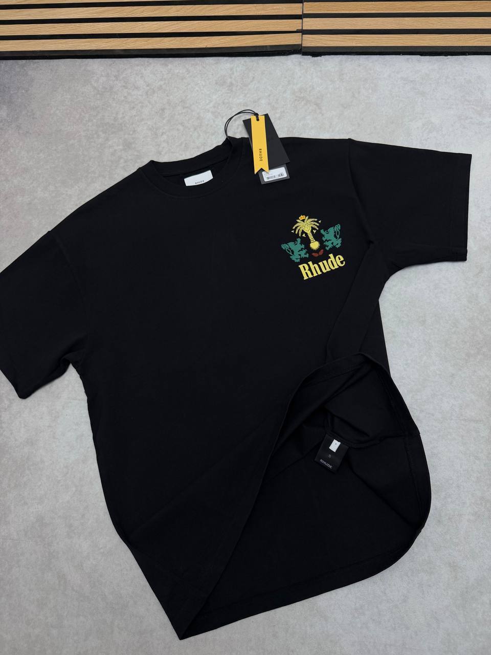 Rhude Tobacco Logo Print T-Shirts Men's Women's in 2 Colors Reps Sale UK Best Quality AAA Replica
