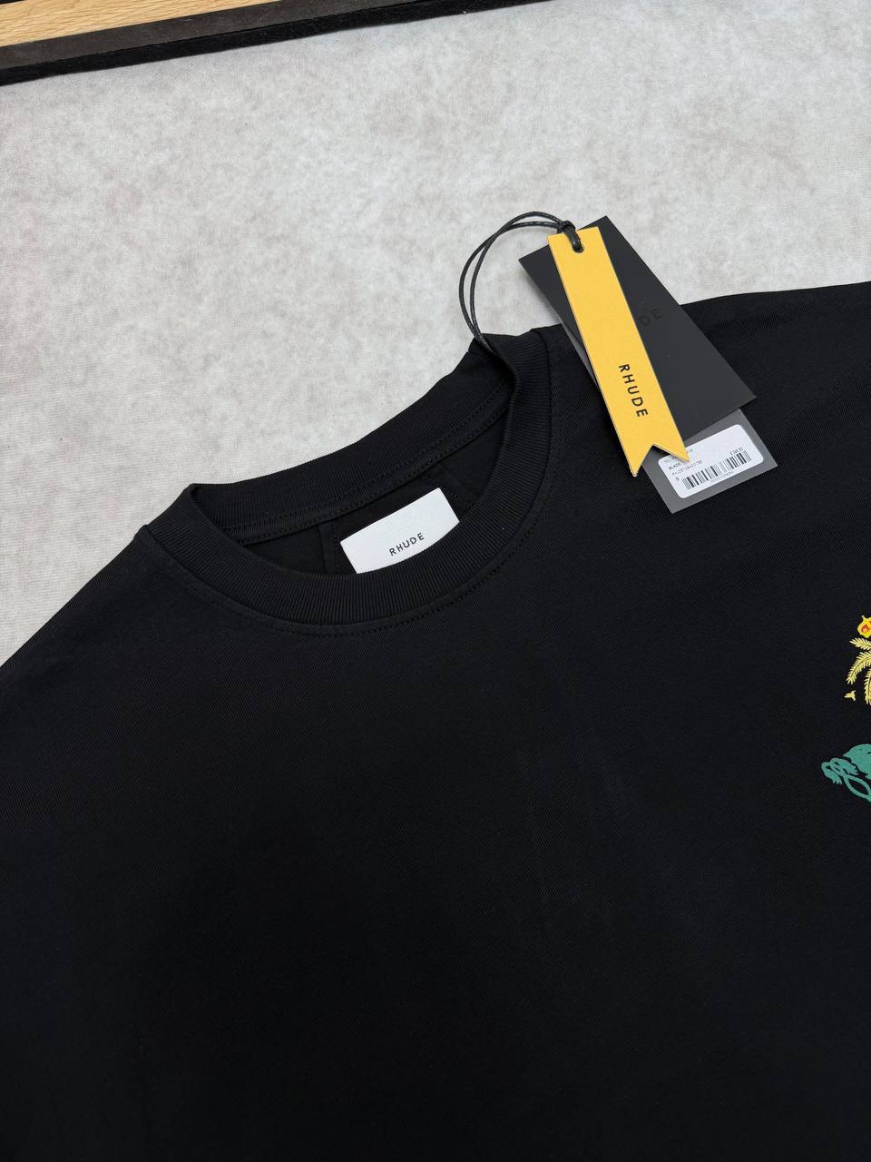 Rhude Tobacco Logo Print T-Shirts Men's Women's in 2 Colors Reps Sale UK Best Quality AAA Replica