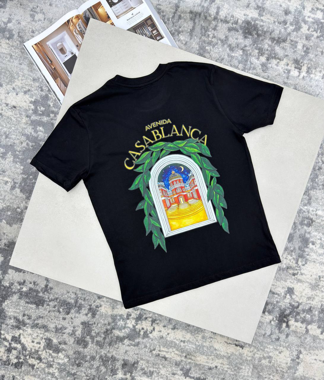 Casablanca Avenida Graphic Men's Women's T-Shirts in 2 Colors Reps Sale UK Best Quality AAA Replica