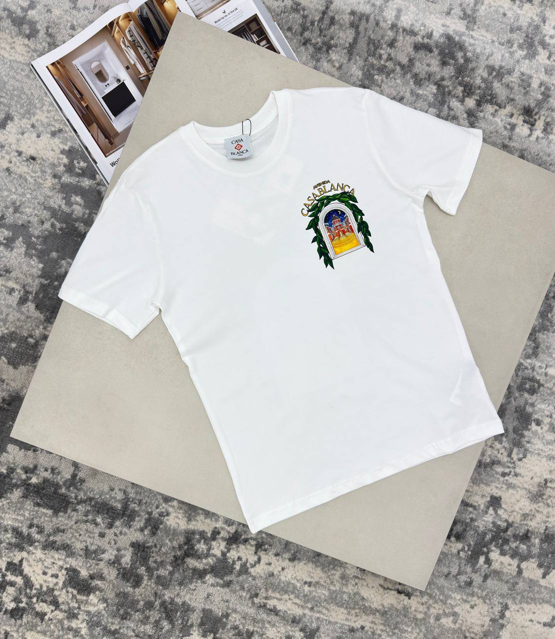 Casablanca Avenida Graphic Men's Women's T-Shirts in 2 Colors Reps Sale UK Best Quality AAA Replica