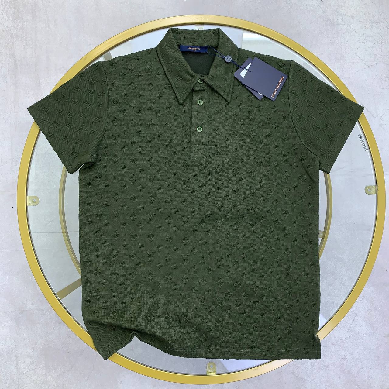 Louis Vuitton Monogram Pointelle Short-Sleeved Polo Shirts Men's in Different Colors Reps UK Sale Best Quality AAA Replica