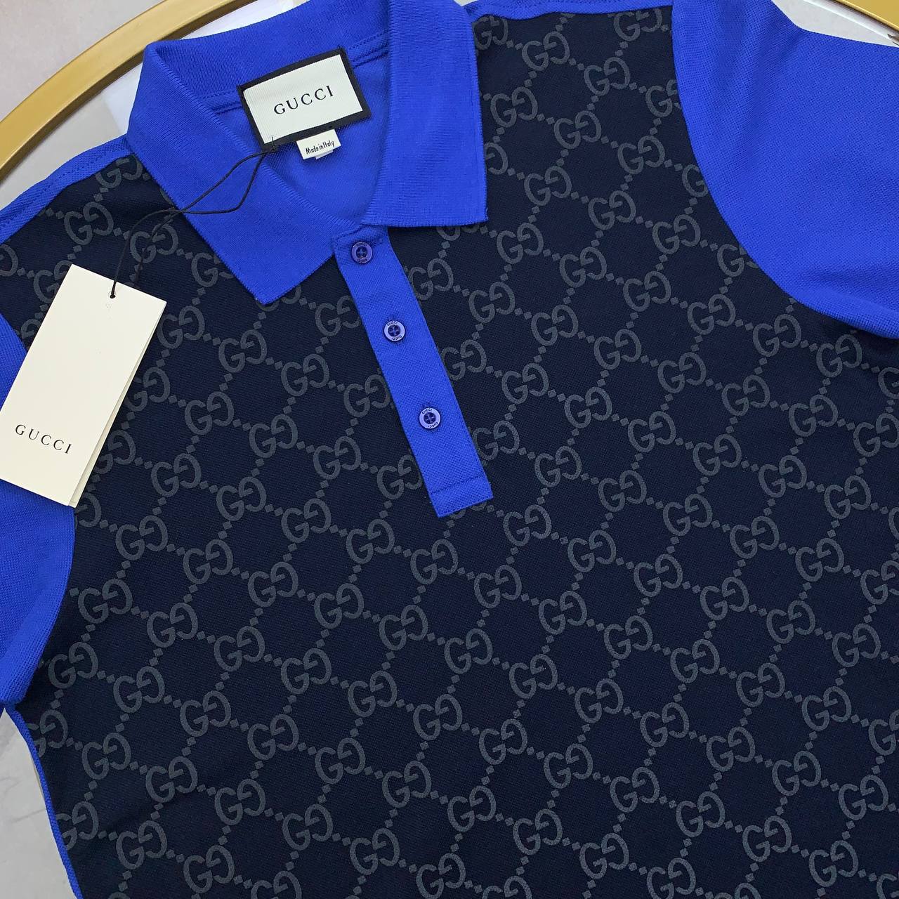 Gucci GG Jacquard Polo Shirts Men's in 2 Colors Reps Sale UK Sale Best Quality AAA Replica