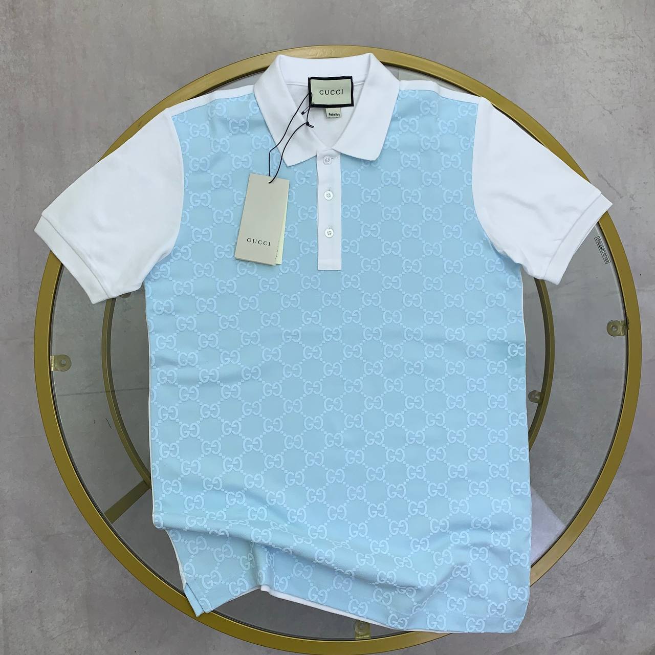 Gucci GG Jacquard Polo Shirts Men's in 2 Colors Reps Sale UK Sale Best Quality AAA Replica