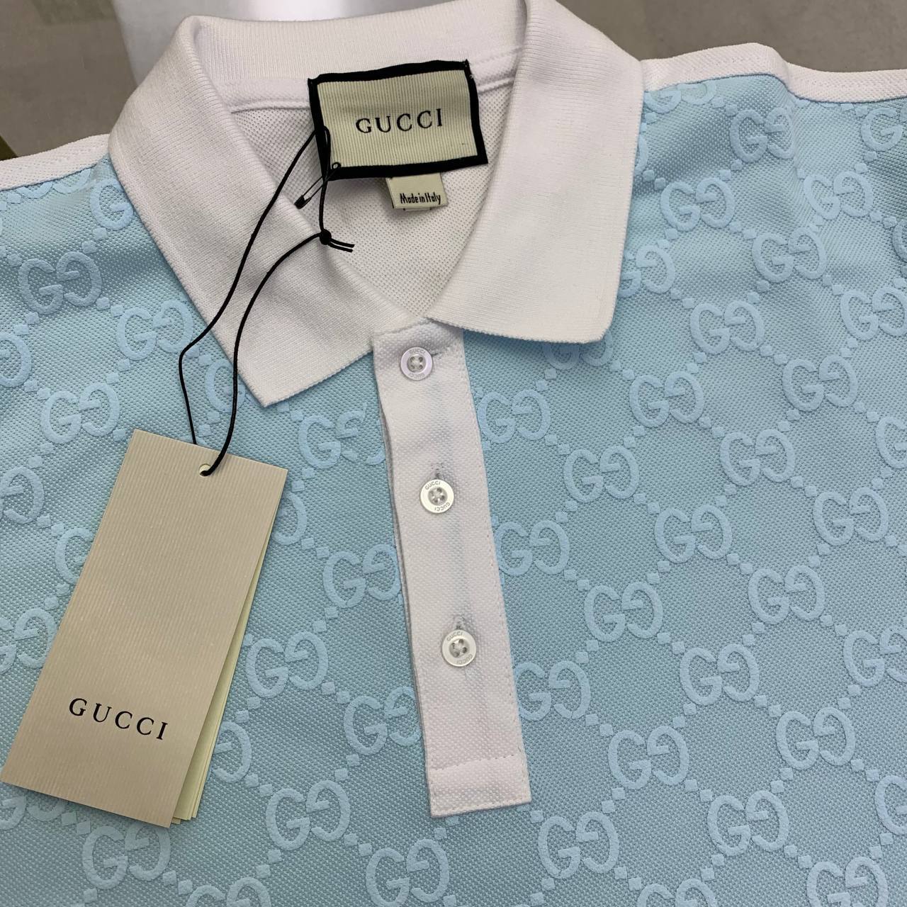Gucci GG Jacquard Polo Shirts Men's in 2 Colors Reps Sale UK Sale Best Quality AAA Replica