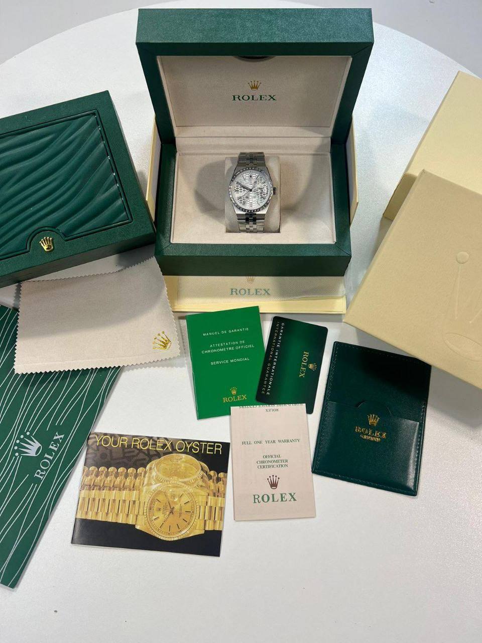 Rolex Land-Dweller White Dial Silver Chain Watch Men's Reps Sale UK Best Quality AAA Replica