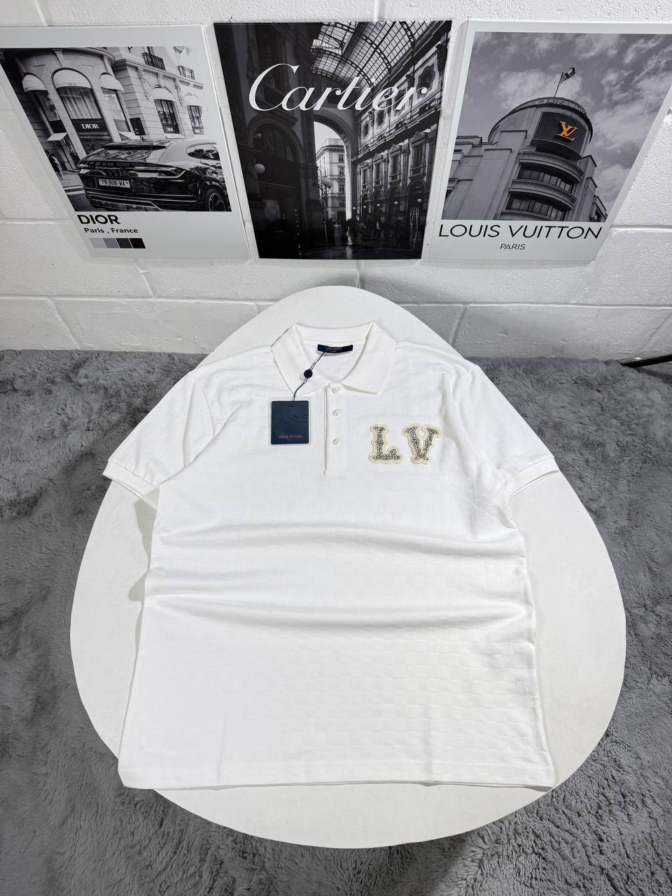 Louis Vuitton LV Monogram Polo Shirts Men's in 2 Colors Reps UK Sale Best Quality AAA Replica