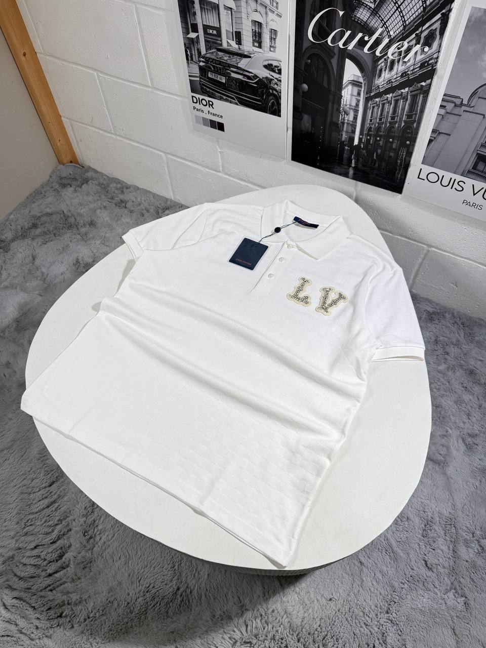 Louis Vuitton LV Monogram Polo Shirts Men's in 2 Colors Reps UK Sale Best Quality AAA Replica