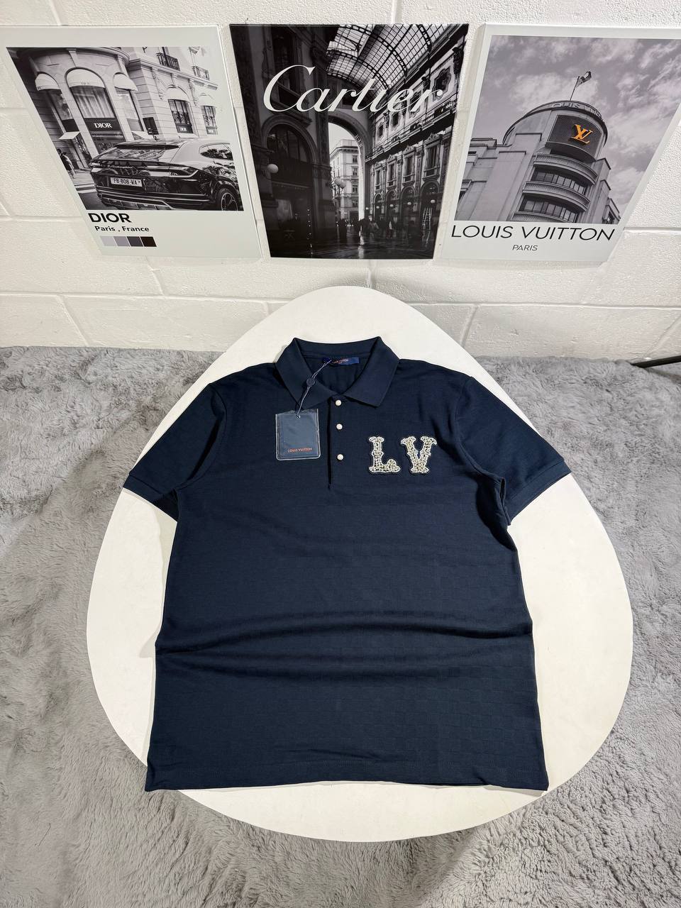Louis Vuitton LV Monogram Polo Shirts Men's in 2 Colors Reps UK Sale Best Quality AAA Replica