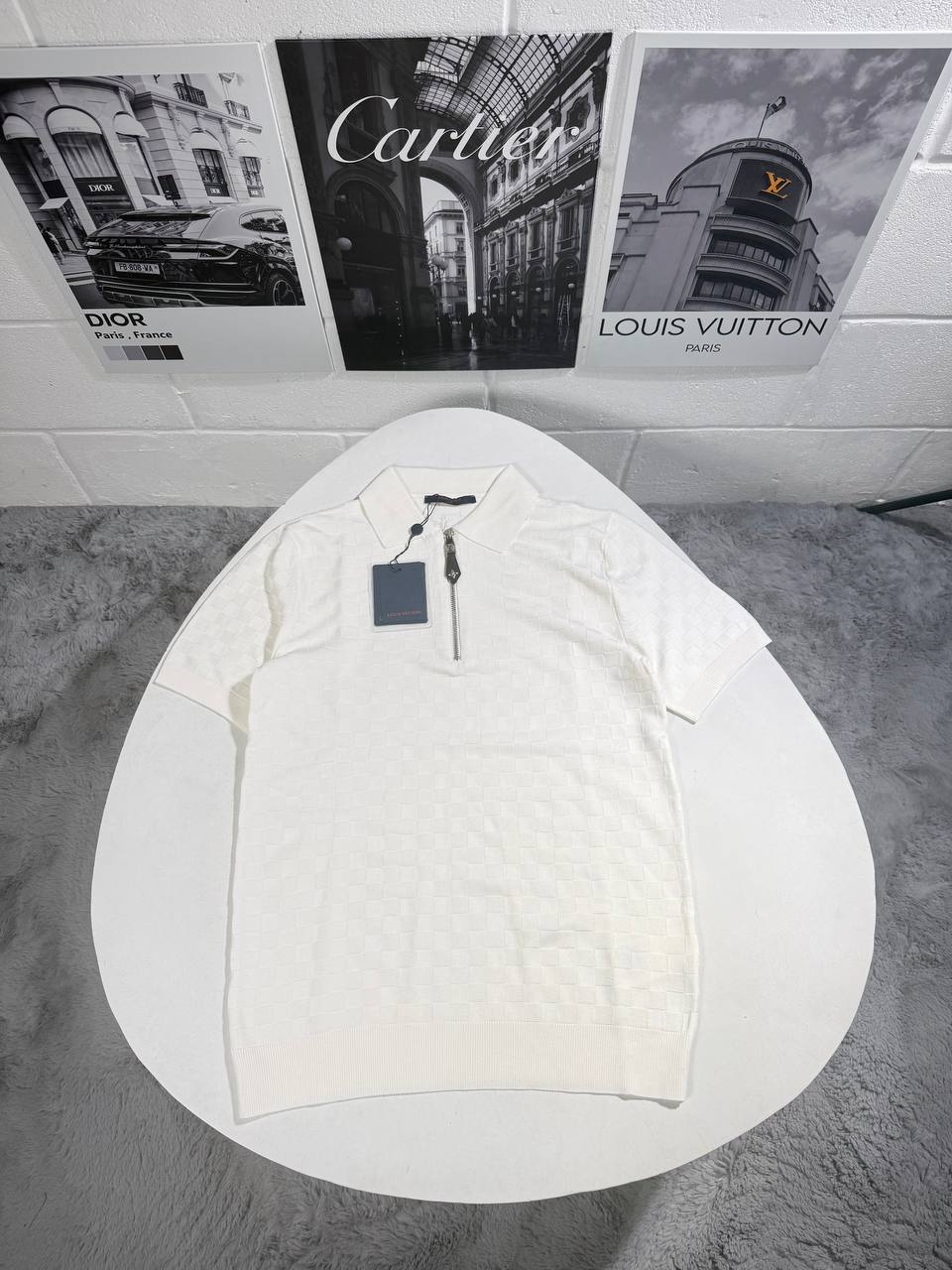 Louis Vuitton Knit Zip Up Monogram Polo Shirts Men's in Different Colors Reps UK Sale Best Quality AAA Replica