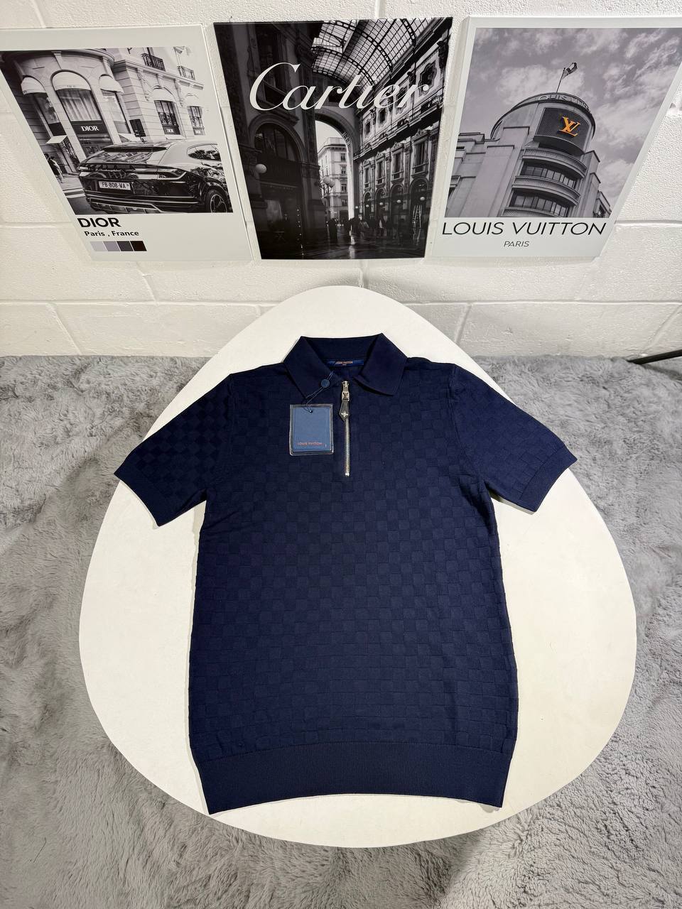 Louis Vuitton Knit Zip Up Monogram Polo Shirts Men's in Different Colors Reps UK Sale Best Quality AAA Replica