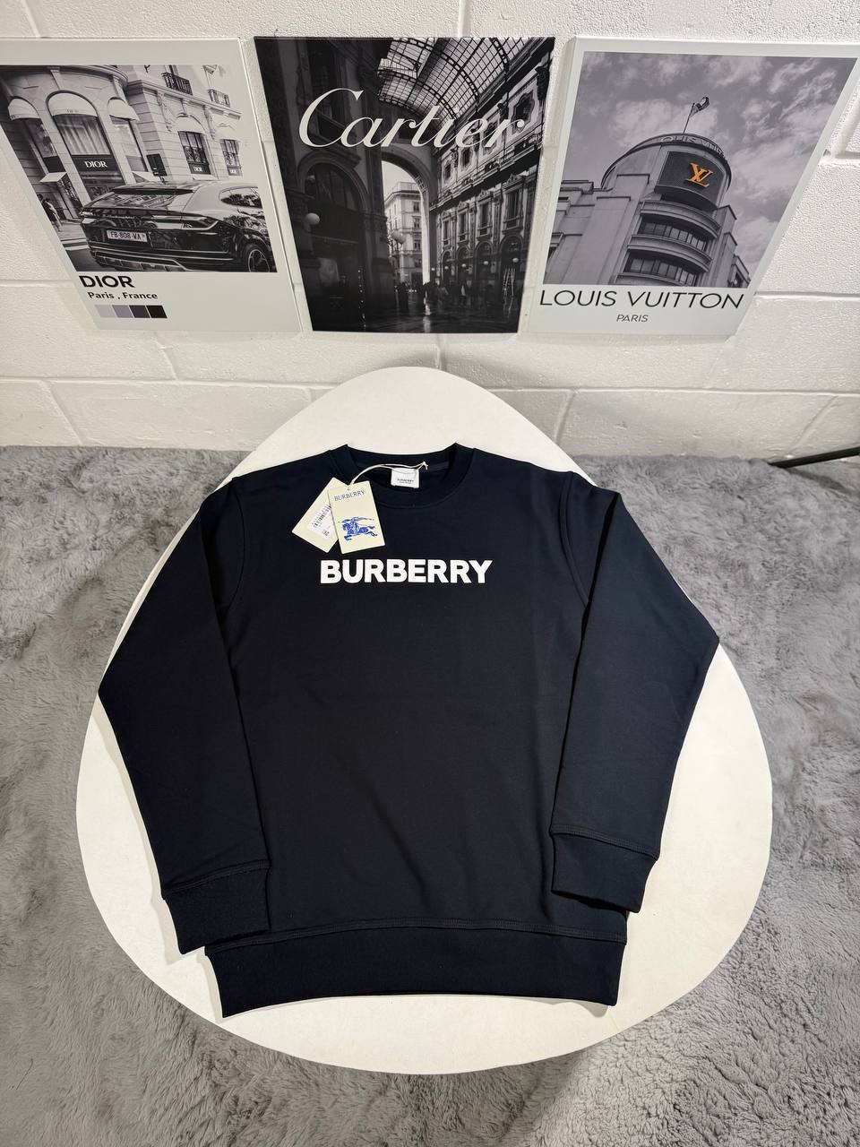 Burberry Logo Print Jumpers Men's Women's in 2 Colors Reps UK Best Quality AAA Replica