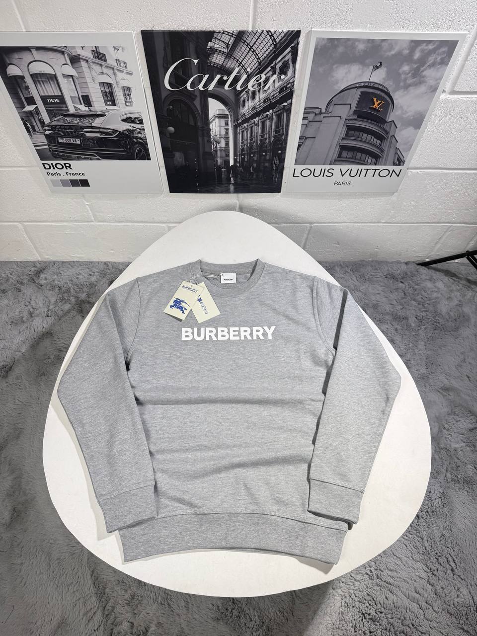 Burberry Logo Print Jumpers Men's Women's in 2 Colors Reps UK Best Quality AAA Replica