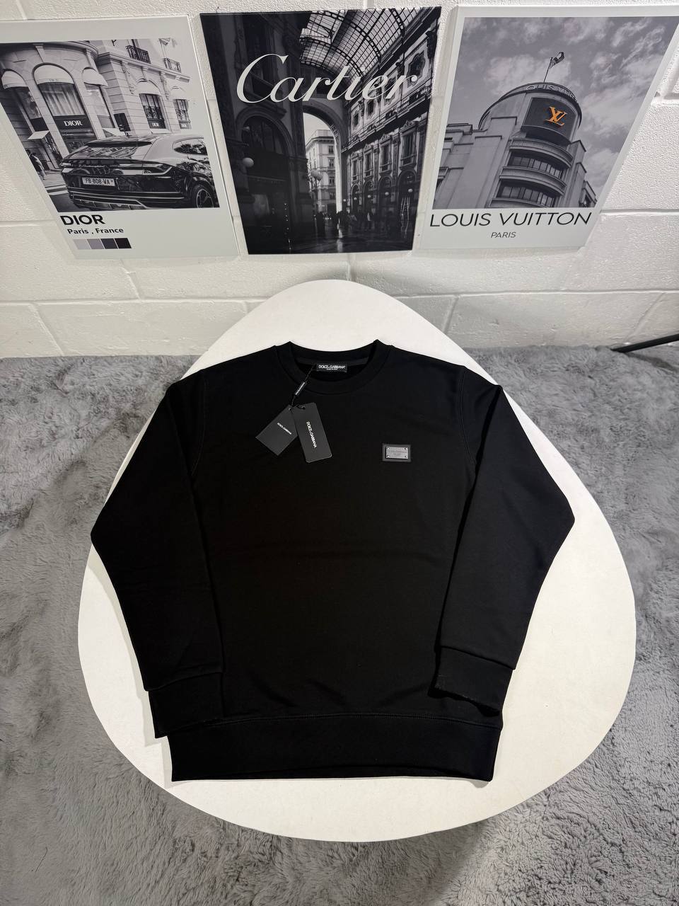 Dolce & Gabbana Logo Plate Jumpers Men's Women's in 2 Colors Reps UK Best Quality AAA Replica