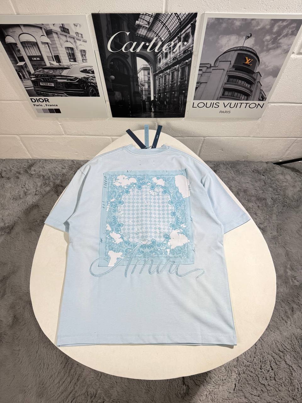 Amiri Bandana Patch T-Shirt Men's Women's in 2 Colors Reps UK Best Quality Sale AAA Replica