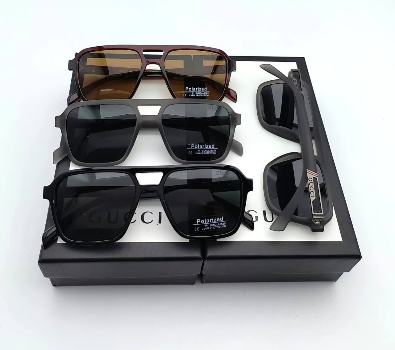 Gucci Square Aviator Sunglasses in Different Colors Men's Women's Reps Sale UK Best Quality AAA Replica