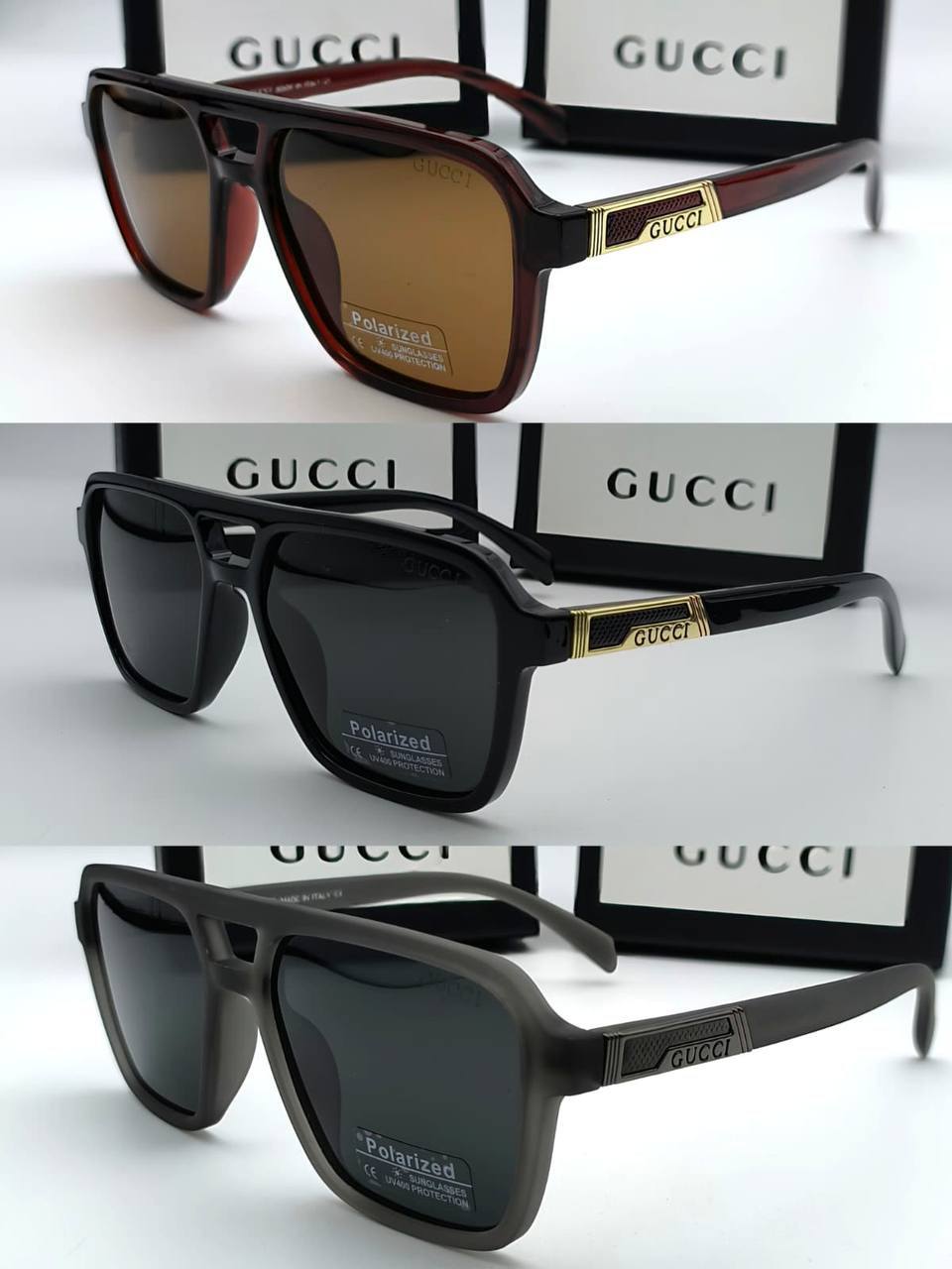 Gucci Square Aviator Sunglasses in Different Colors Men's Women's Reps Sale UK Best Quality AAA Replica