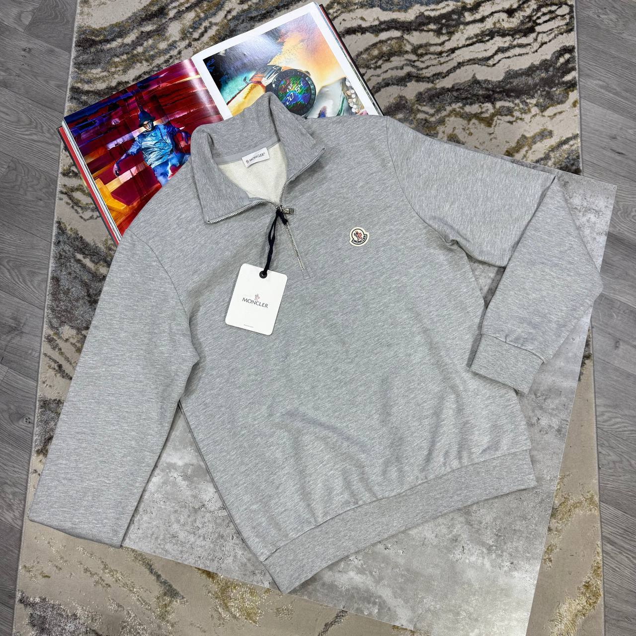 Moncler Logo Patch Half-Zip Jumpers Men's Women's in Different Colors Reps UK Best Quality AAA Replica