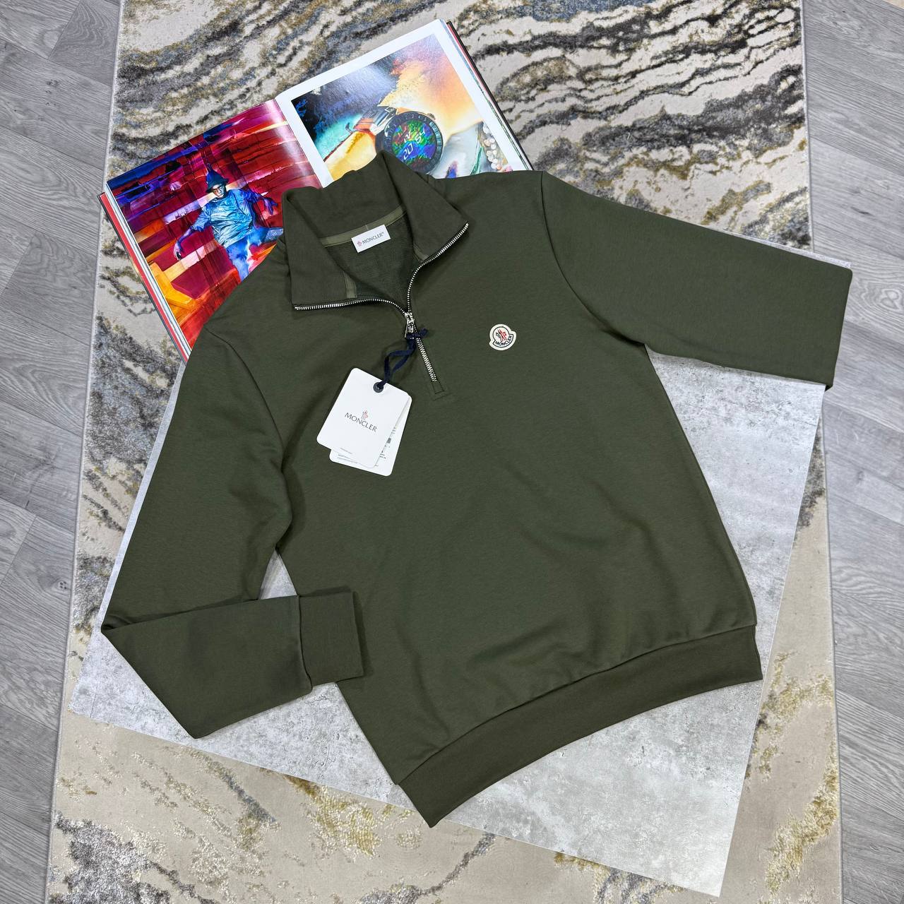Moncler Logo Patch Half-Zip Jumpers Men's Women's in Different Colors Reps UK Best Quality AAA Replica