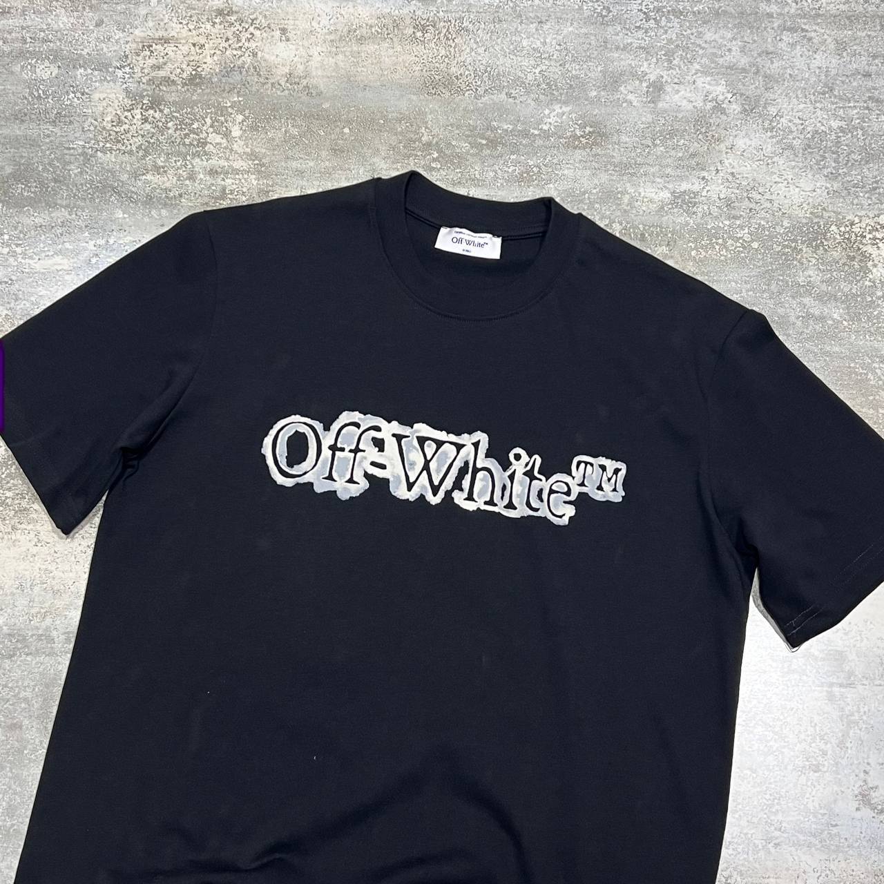 Off-White Cloudy Arrow Skate Logo Men's Women's T-Shirts in 2 Colors Reps Sale UK Best Quality AAA Replica