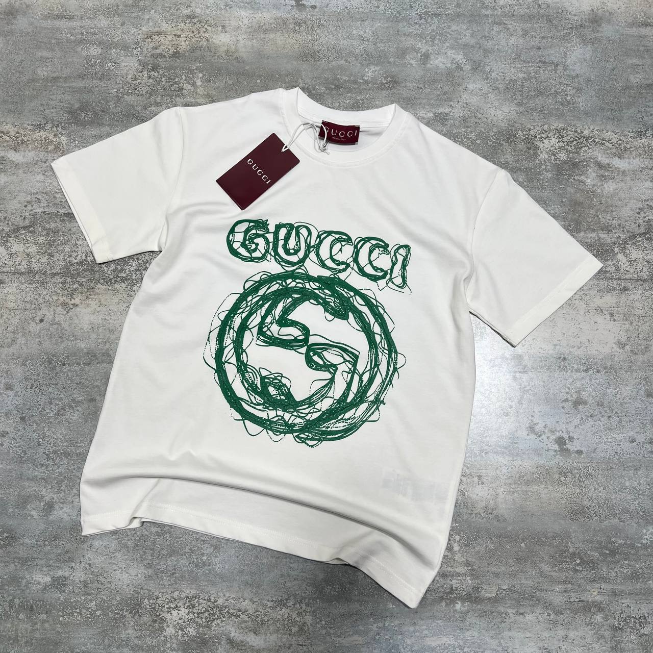Gucci Scribble Interlocking G Men's Women's T-Shirts in 2 Colors Reps Sale UK Best Quality Sale AAA Replica