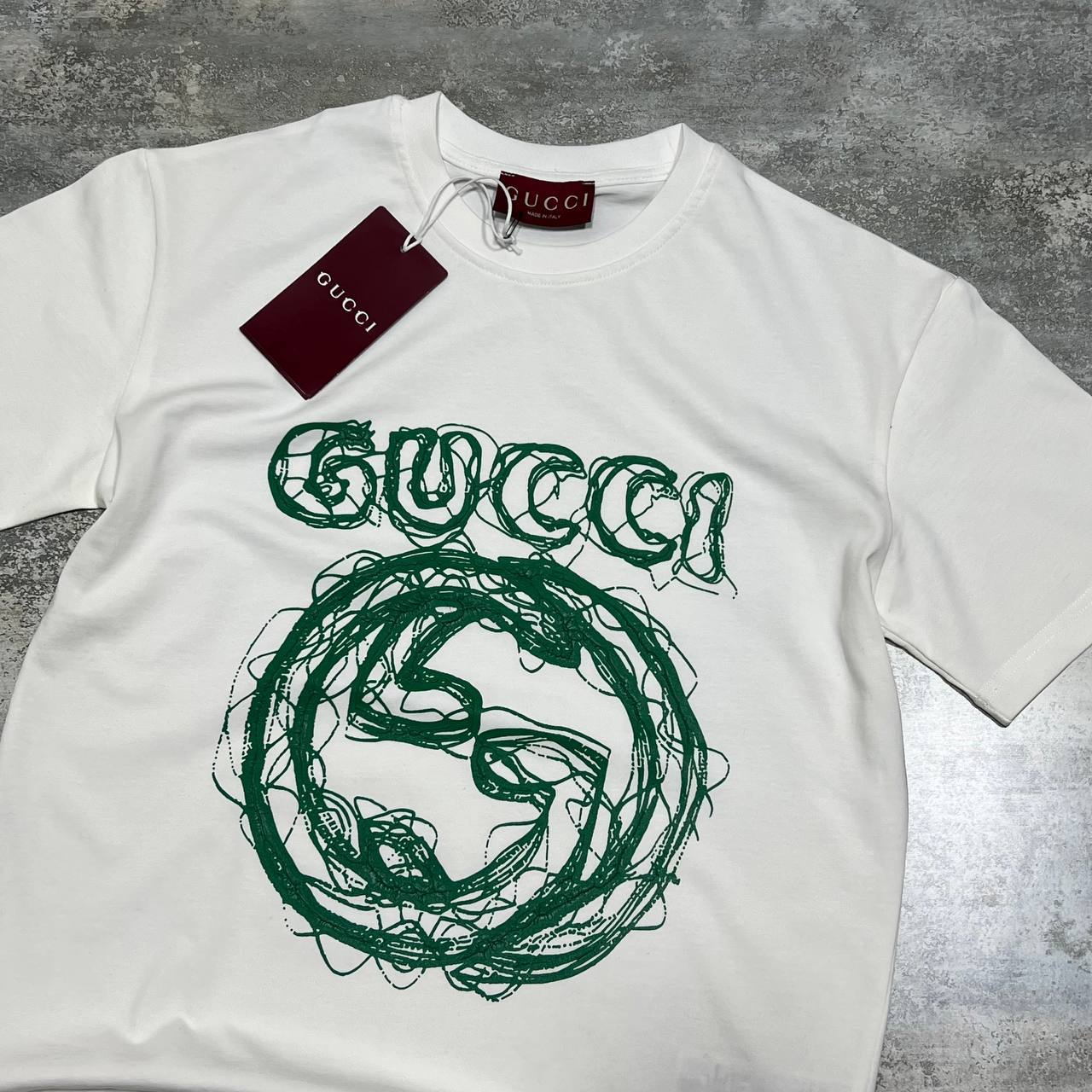 Gucci Scribble Interlocking G Men's Women's T-Shirts in 2 Colors Reps Sale UK Best Quality Sale AAA Replica