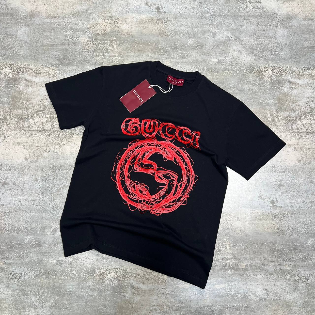 Gucci Scribble Interlocking G Men's Women's T-Shirts in 2 Colors Reps Sale UK Best Quality Sale AAA Replica
