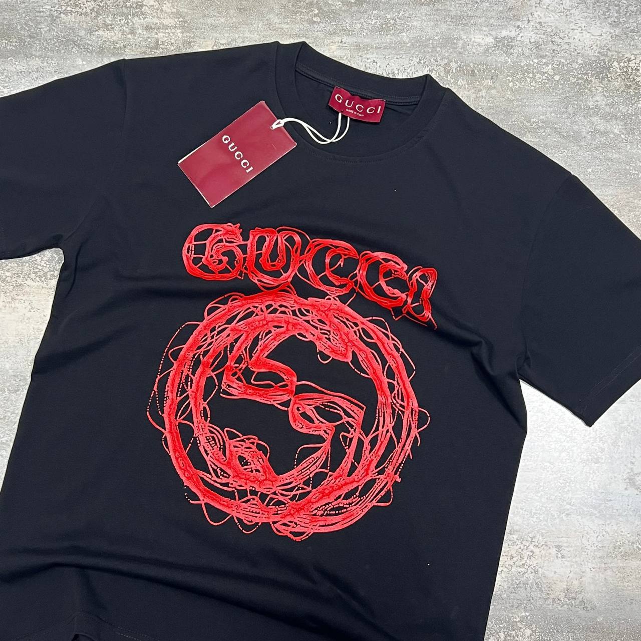 Gucci Scribble Interlocking G Men's Women's T-Shirts in 2 Colors Reps Sale UK Best Quality Sale AAA Replica