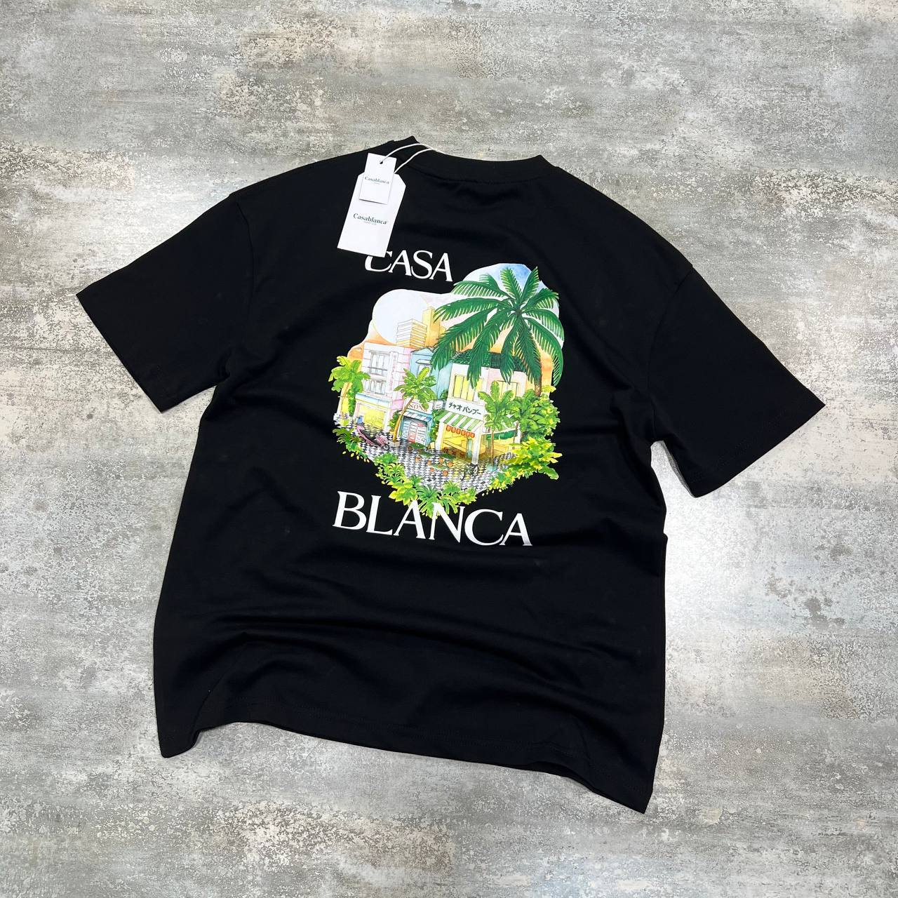 Casablanca Printed Organic Signature Men's Women's T-Shirts in 2 Colors Reps Sale UK Best Quality AAA Replica